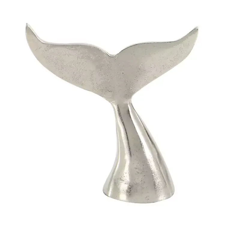 Statues & Figurines>Kirklands Home Polished Whale Fin 2-pc. Figurine Set Silver