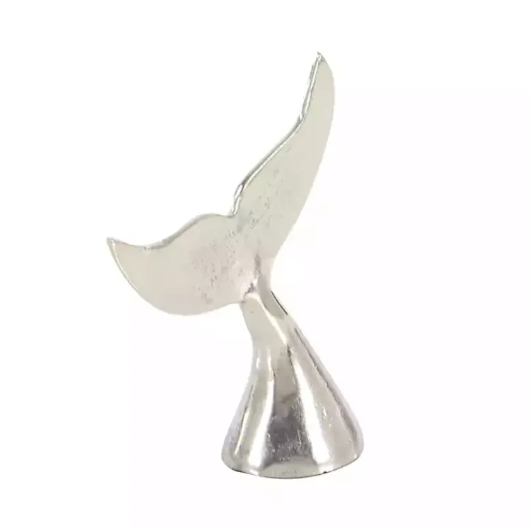 Statues & Figurines>Kirklands Home Polished Whale Fin 2-pc. Figurine Set Silver