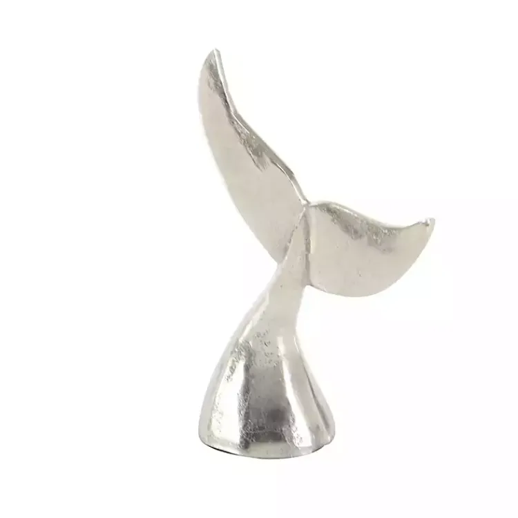 Statues & Figurines>Kirklands Home Polished Whale Fin 2-pc. Figurine Set Silver