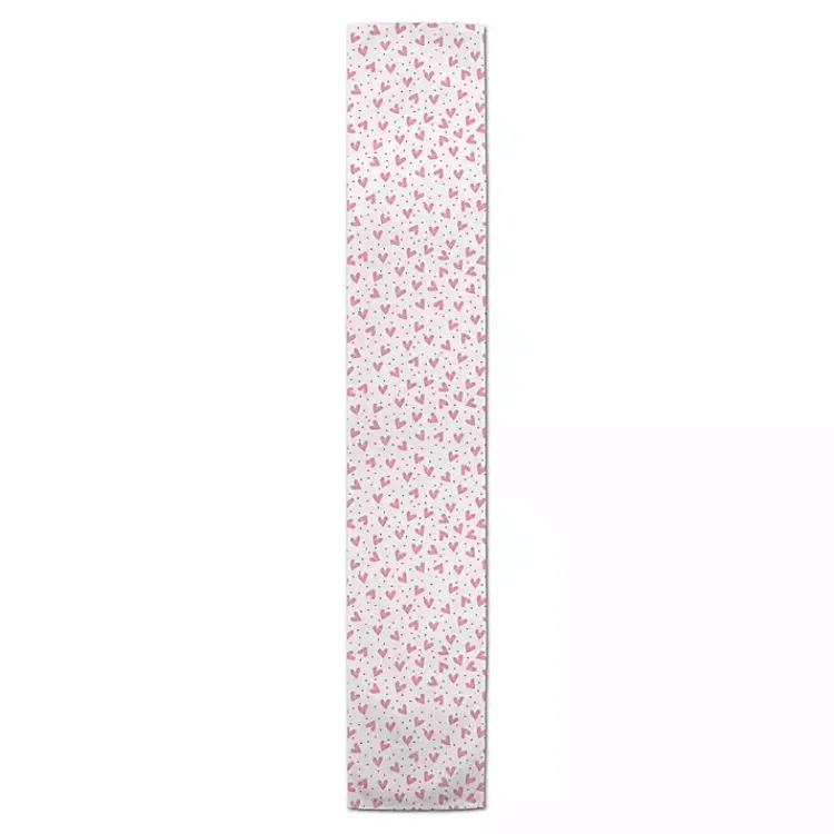 Kirklands Home Polka Dot Hearts Table Runner, 90 in. New