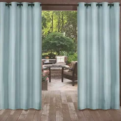 Kirklands Home Pool Biscayne Curtain Panel Set, 96 in. Blue New