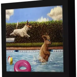 Kirklands Home Pool Party Framed Art Print Multi Sale