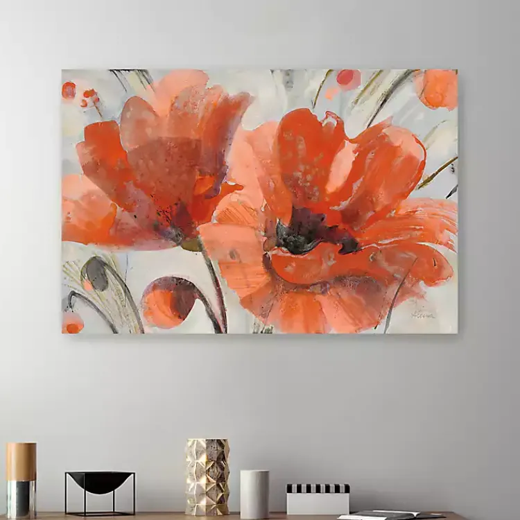 Kirklands Home Popping Poppies Canvas Art Print, 48x32 in. Clearance