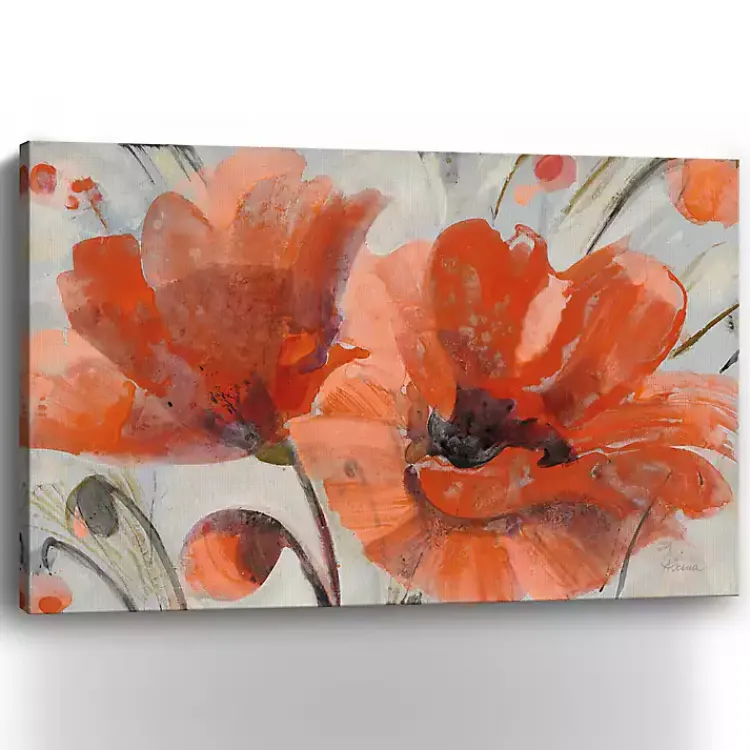 Kirklands Home Popping Poppies Canvas Art Print, 48x32 in. Clearance