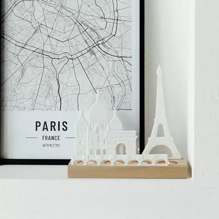 Candle Holders>Kirklands Home Porcelain and Wood Paris Tealight Candle Holder