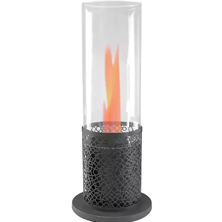 Kirklands Home Portable Tabletop Fireplace on Black Base