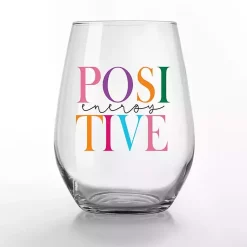 Kirklands Home Positive Energy Stemless Wine Glasses, Set of 2 Multi Outlet