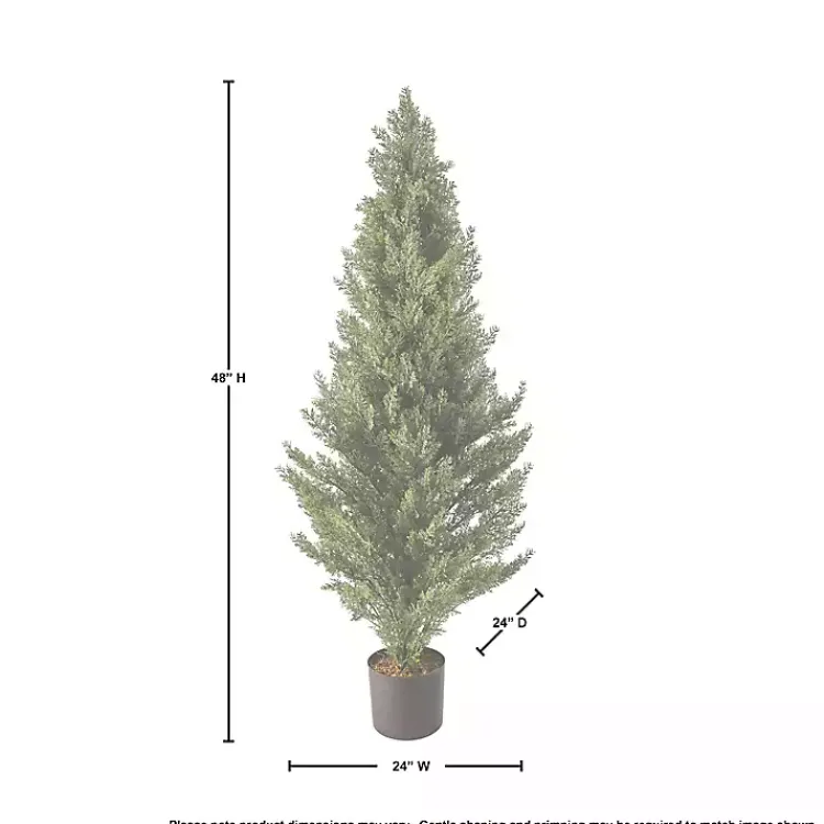 Christmas Arrangements & Garland>Kirklands Home Potted Arborvitae Christmas Tree Green
