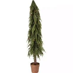 Christmas Arrangements & Garland>Kirklands Home Potted Soft Touch Norfolk Pine Tree, 60 in.