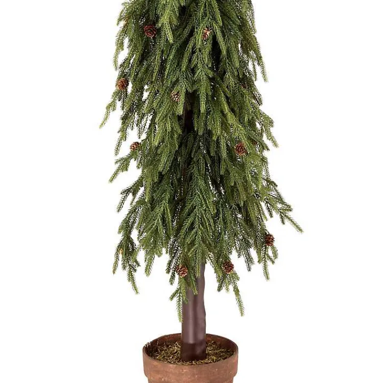 Christmas Arrangements & Garland>Kirklands Home Potted Soft Touch Norfolk Pine Tree, 60 in.