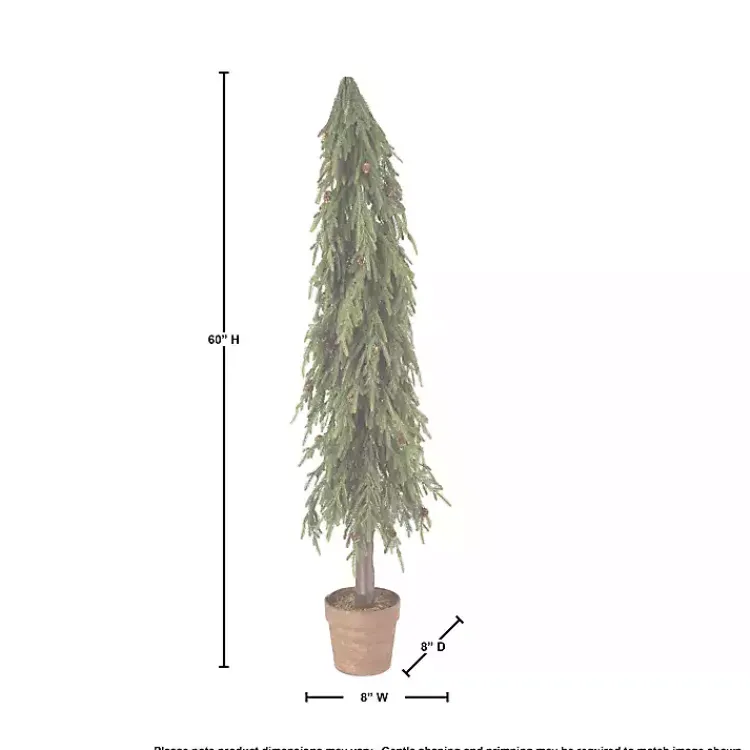 Christmas Arrangements & Garland>Kirklands Home Potted Soft Touch Norfolk Pine Tree, 60 in.