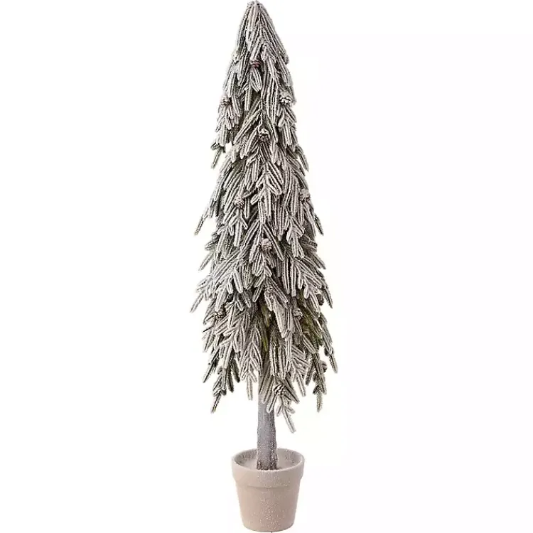 Christmas Arrangements & Garland>Kirklands Home Potted Soft Touch Snowy Norfolk Pine Tree, 48 in.