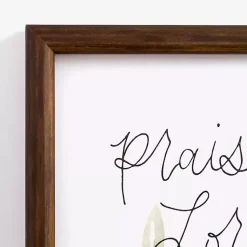 Kirklands Home Praise the Lord Framed Wall Plaque White