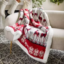 Blankets & Throws>Kirklands Home Prancer Nordic Print Throw