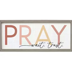 Kirklands Home Pray Wait Trust Wall Plaque Sale