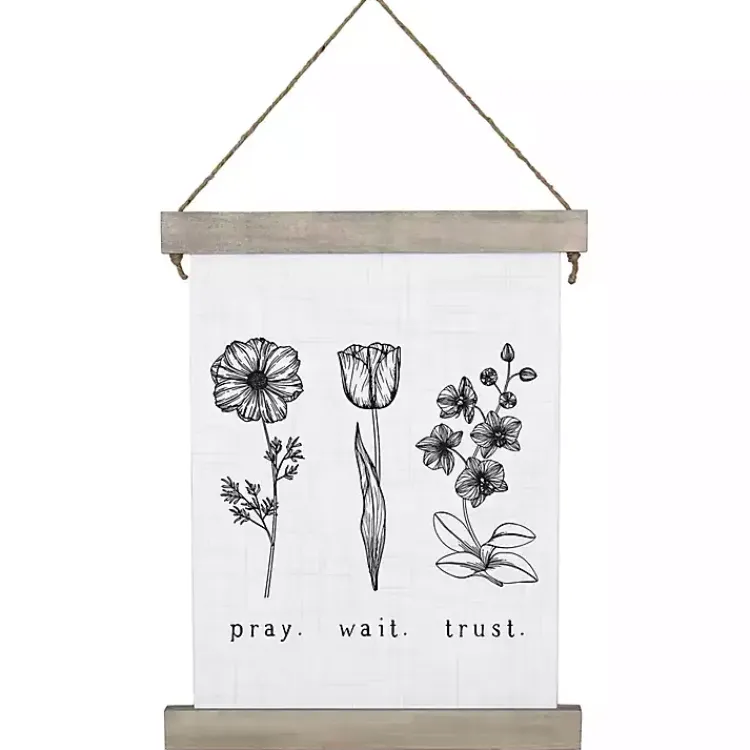 Kirklands Home Pray. Wait. Trust. Wall Plaque Hot