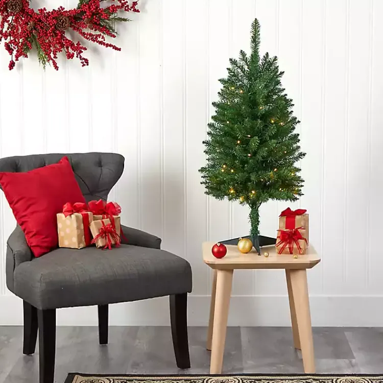 Christmas Trees>Kirklands Home Pre-lit 3 ft. Green Mountain Pine Christmas Tree