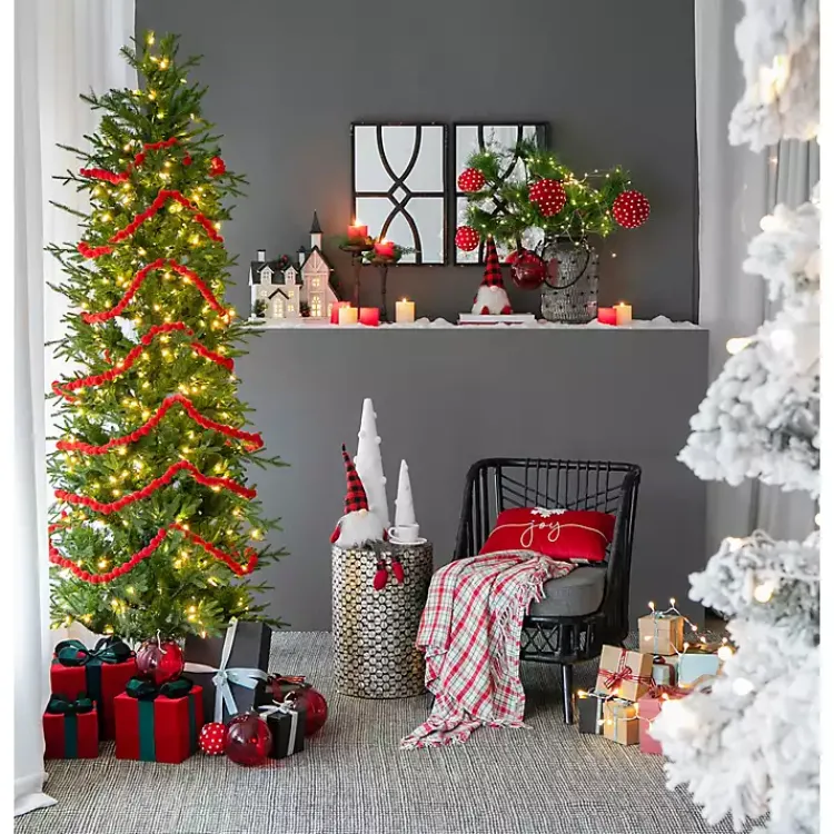 Christmas Decorations>Kirklands Home Pre-Lit Black and White Steepled Church Statue