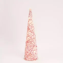 Outdoor Christmas Decorations>Kirklands Home Pre-Lit Candy Cane Pom Pom Christmas Tree, 32 in.