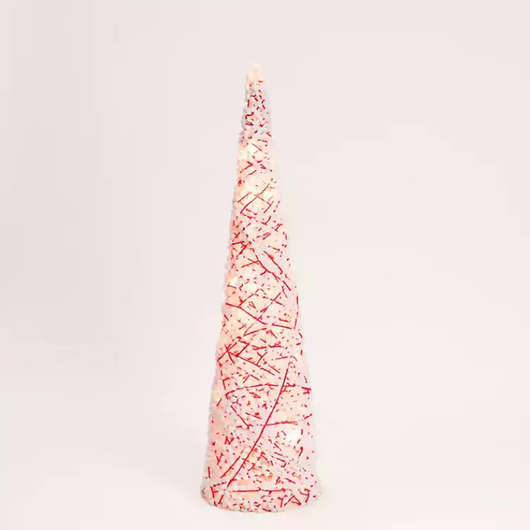 Outdoor Christmas Decorations>Kirklands Home Pre-Lit Candy Cane Pom Pom Christmas Tree, 32 in.
