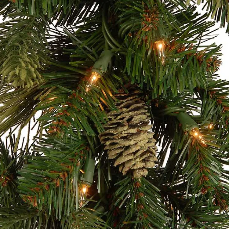 Christmas Arrangements & Garland>Kirklands Home Pre-Lit Carolina Pine Christmas Garland, 9 ft.