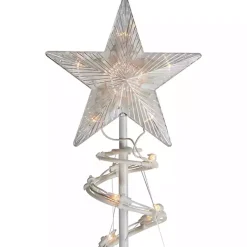Outdoor Christmas Decorations>Kirklands Home Pre-Lit Clear Spiral Tree, 6 ft. White