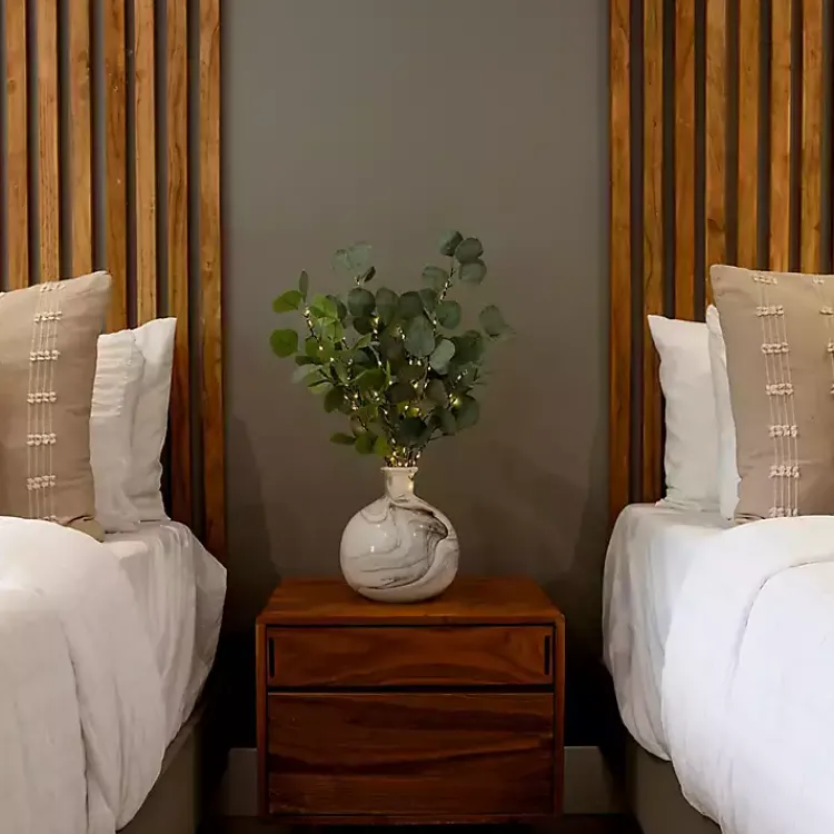 Stems & Bouquets>Kirklands Home Pre-Lit Eucalyptus 3-pc. Bouquet Green