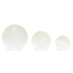 Christmas Decorations>Kirklands Home Pre-Lit Frosted Glass Globes, Set of 3 White