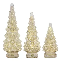 Christmas Decorations>Kirklands Home Pre-Lit Glitter 3-pc. Christmas Tree Figurine Set