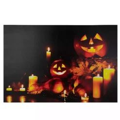 Halloween>Kirklands Home Pre-Lit Jack O' Lantern Canvas Art Print