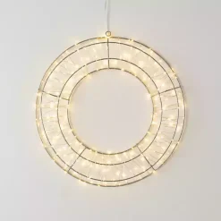 Christmas Wreaths>Kirklands Home Pre-Lit Metallic Christmas Wreath Silver