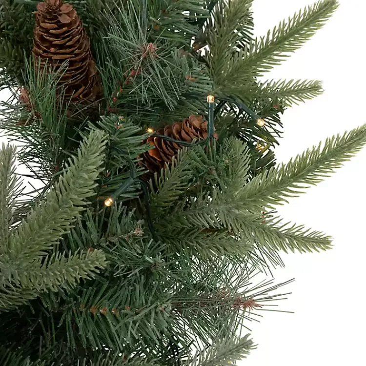 Christmas Wreaths>Kirklands Home Pre-Lit Mixed Pinecones Wreath Green