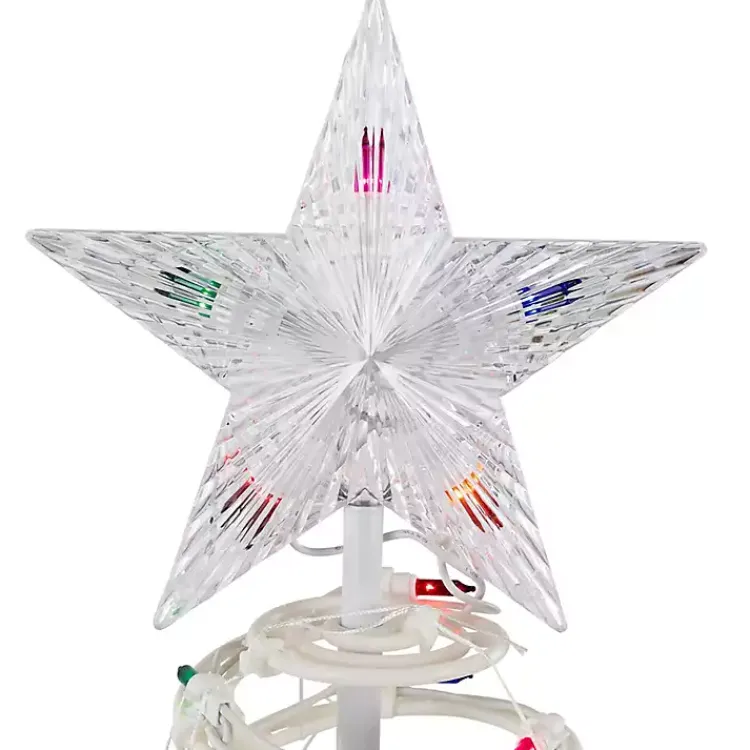 Outdoor Christmas Decorations>Kirklands Home Pre-Lit Multicolor White Spiral Trees, Set of 2