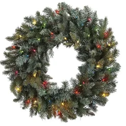 Christmas Wreaths>Kirklands Home Pre-Lit Multicolored Pine Branch Wreath