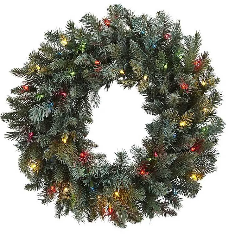 Christmas Wreaths>Kirklands Home Pre-Lit Multicolored Pine Branch Wreath