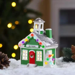 Christmas Decorations>Kirklands Home Pre-Lit Nostalgic Christmas Schoolhouse