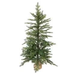 Christmas Arrangements & Garland>Kirklands Home Pre-lit Pinecone Christmas Tree in Burlap Sack