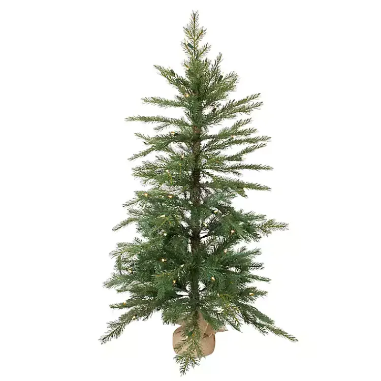 Christmas Arrangements & Garland>Kirklands Home Pre-lit Pinecone Christmas Tree in Burlap Sack