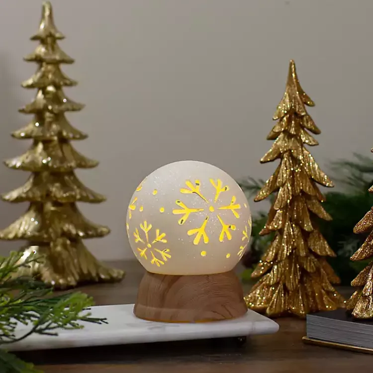 Christmas Decorations>Kirklands Home Pre-Lit Snowflake Christmas Snow Globe