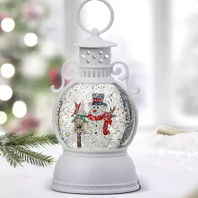 Christmas Decorations>Kirklands Home Pre-Lit Snowman and Cardinal Snow Globe White