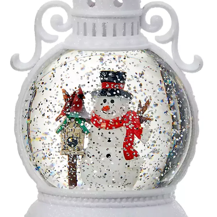 Christmas Decorations>Kirklands Home Pre-Lit Snowman and Cardinal Snow Globe White