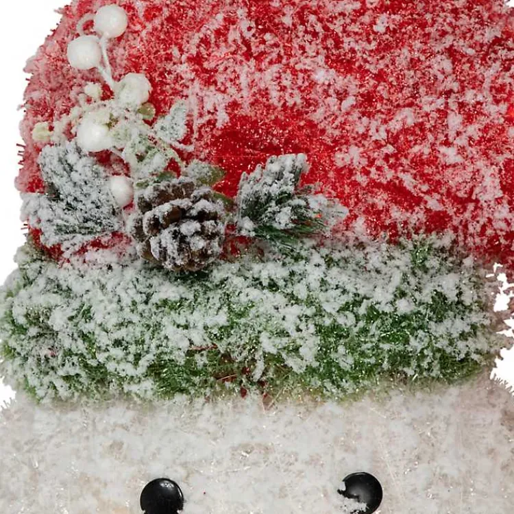 Christmas Tree Decorations>Kirklands Home Pre-Lit Snowman with Frosted Hat Tree Topper