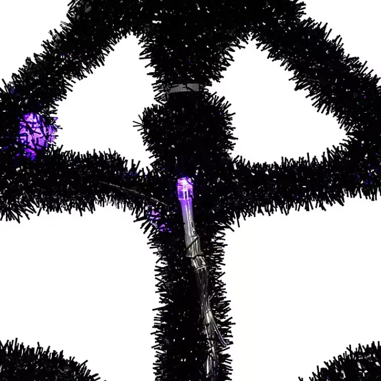 Halloween>Kirklands Home Pre-Lit Spider and Web Outdoor Decoration Black