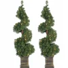 Christmas Trees>Kirklands Home Pre-Lit Spiral Potted Pine Trees, Set of 2