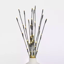 Stems & Bouquets>Kirklands Home Pre-Lit Twig Branch Stems, Set of 3 Black