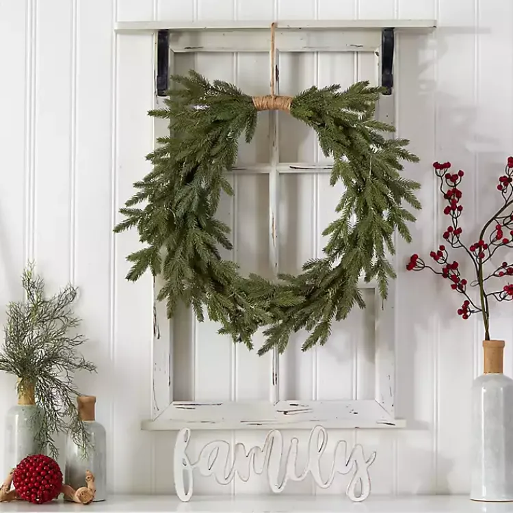 Christmas Wreaths>Kirklands Home Pre-Lit Twine Bound Pine Branch Wreath Green