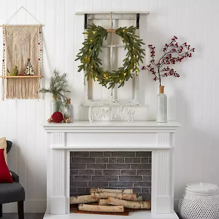Christmas Wreaths>Kirklands Home Pre-Lit Twine Bound Pine Branch Wreath Green