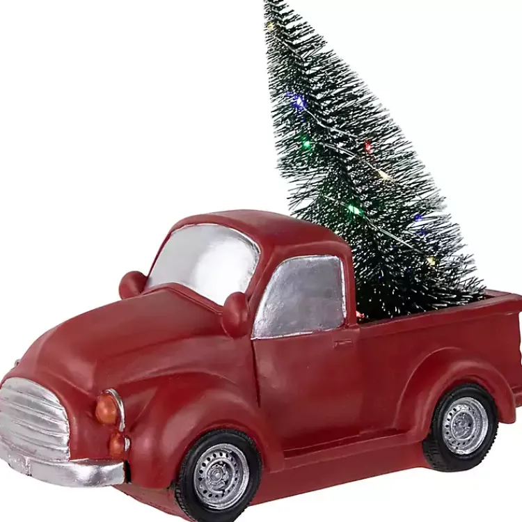 Christmas Decorations>Kirklands Home Pre-Lit Vintage Red Tree Truck Figurine