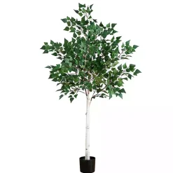 Trees & Topiaries>Kirklands Home Pre-Lit Warm LED Birch Tree, 5 ft.