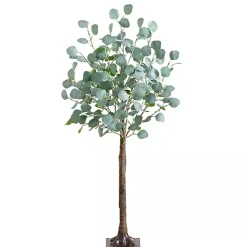 Trees & Topiaries>Kirklands Home Pre-Lit Warm LED Eucalyptus Plant, 4 ft.